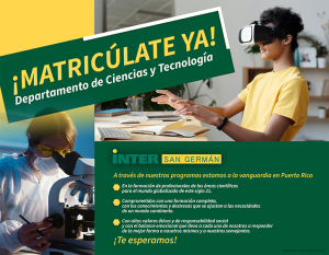 Matrículate Ya. Ciencias y tecnología
